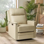 Fauteuil inclinable électrique Ottfried en cuir véritable