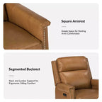 Fauteuil inclinable électrique Ottfried en cuir véritable