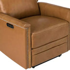 Fauteuil inclinable électrique Ottfried en cuir véritable