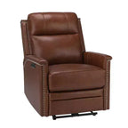Fauteuil inclinable électrique Ottfried en cuir véritable