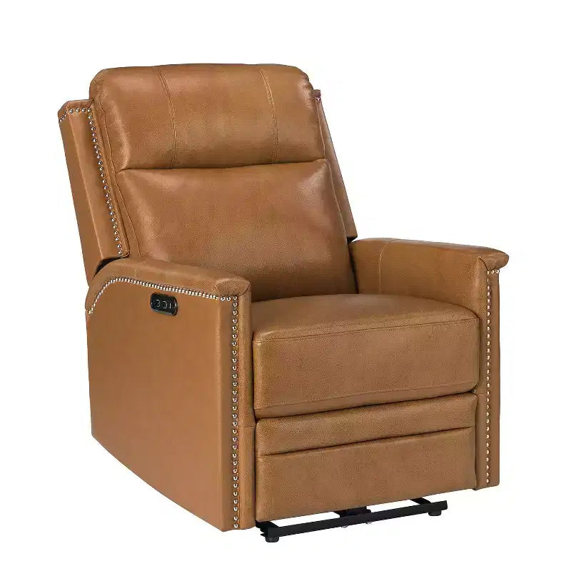 Fauteuil inclinable électrique Ottfried en cuir véritable