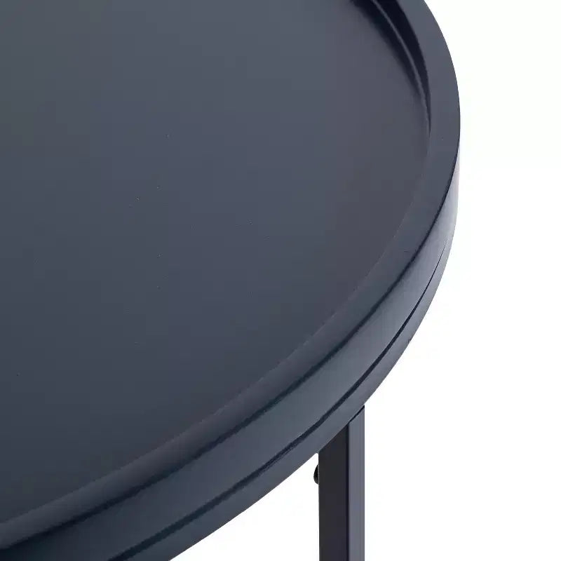 Console demi-lune Dorrah, 28x14x30, Bleu marine