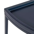 Console demi-lune Dorrah, 28x14x30, Bleu marine