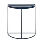 Console demi-lune Dorrah, 28x14x30, Bleu marine