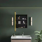 Armoire à pharmacie éclairée par LED, armoire de toilette encastrée ou murale avec miroir, anti-buée, intensité variable, 3 modes d'éclairage, fonction mémoire