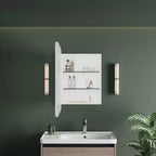 Armoire à pharmacie éclairée par LED, armoire de toilette encastrée ou murale avec miroir, anti-buée, intensité variable, 3 modes d'éclairage, fonction mémoire