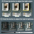 Armoire à pharmacie éclairée par LED, armoire de toilette encastrée ou murale avec miroir, anti-buée, intensité variable, 3 modes d'éclairage, fonction mémoire